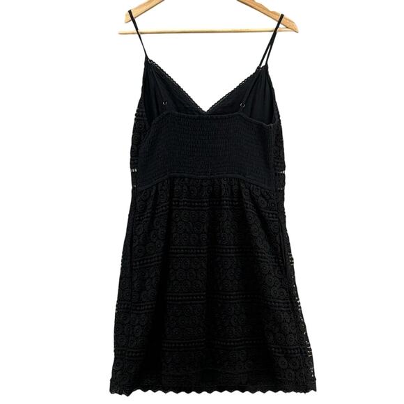 Abercrombie & Fitch Y2K Black Lace Crochet Sundress With Pockets Women Medium - Picture 2 of 7